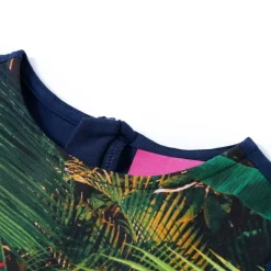 Kinderjurk met lange mouwen 104 marineblauw