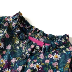 Kinderjurk met lange mouwen 92 donkerblauw