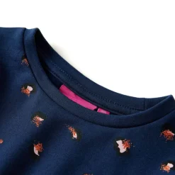 Kinderjurk met lange mouwen 104 marineblauw