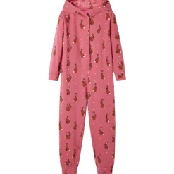 Kinderonesie met capuchon 92 oudroze