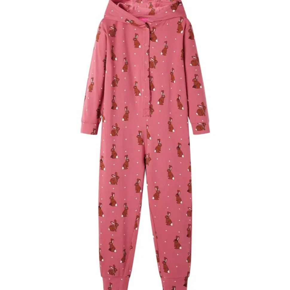 Kinderonesie met capuchon 92 oudroze