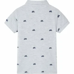 Kinderpoloshirt 92 gemêleerd grijs