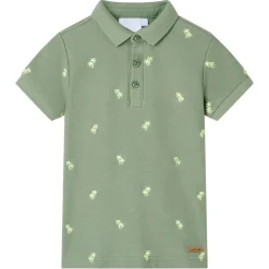 Kinderpoloshirt 92 kakikleurig
