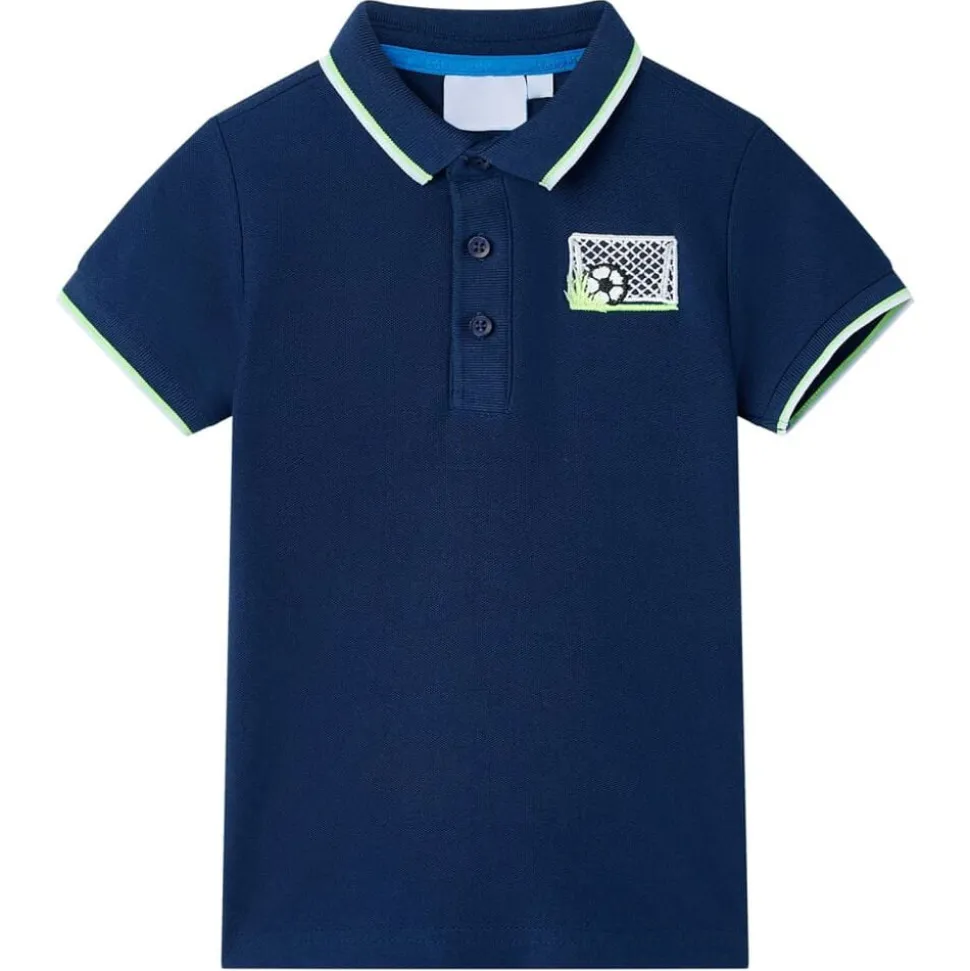 Kinderpoloshirt 116 marineblauw