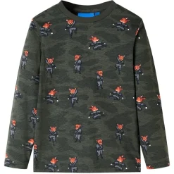 Kinderpyjama met lange mouwen 92 kakikleurig