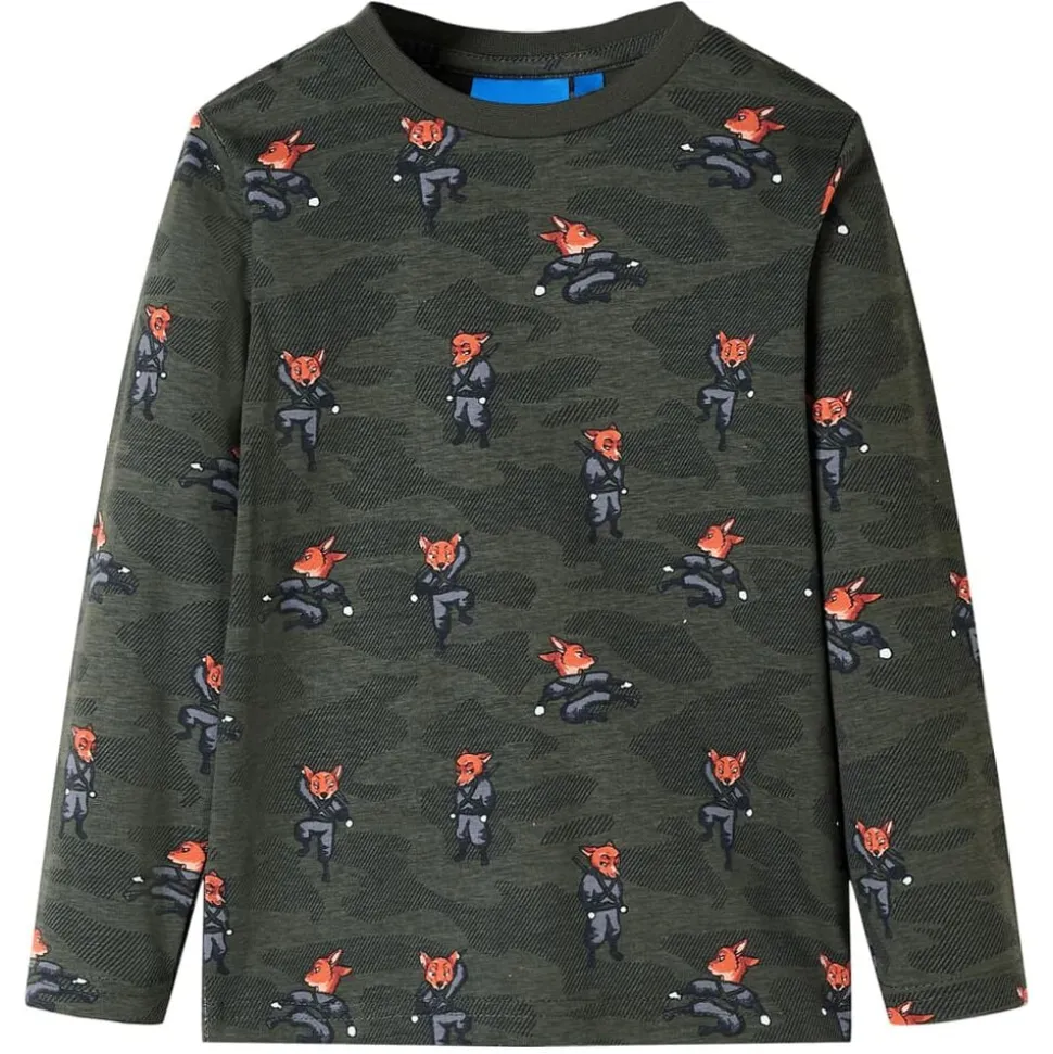 Kinderpyjama met lange mouwen 92 kakikleurig