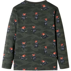 Kinderpyjama met lange mouwen 92 kakikleurig