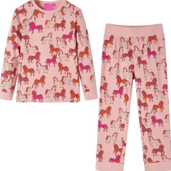Kinderpyjama met lange mouwen 92 lichtroze