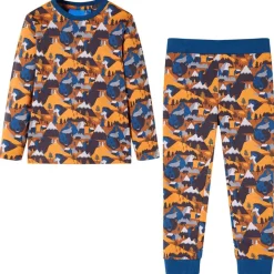 Kinderpyjama met lange mouwen 92 cognackleurig