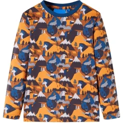 Kinderpyjama met lange mouwen 92 cognackleurig
