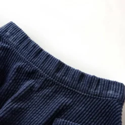 Kinderrok met zakken ribfluweel 92 marineblauw