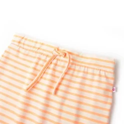 Kinderrokje recht met strepen 128 fluorescerend oranje