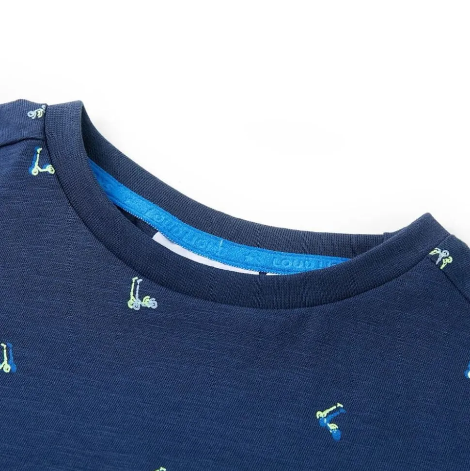 Kindershirt 92 donkerblauw
