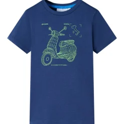 Kindershirt 92 donkerblauw