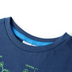 Kindershirt 92 donkerblauw