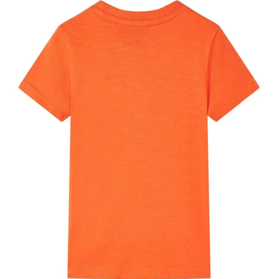 Kindershirt 128 donkeroranje