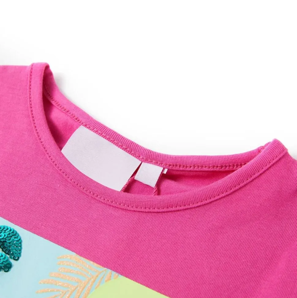 Kindershirt 104 donkerroze