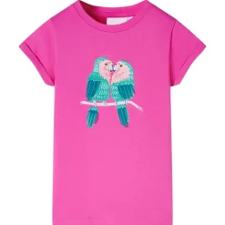 Kindershirt 104 donkerroze