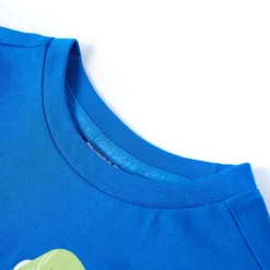 Kindershirt 116 felblauw