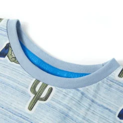 Kindershirt 128 gemengd blauw