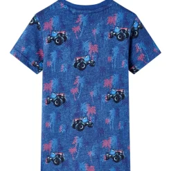 Kindershirt 104 gemêleerd donkerblauw