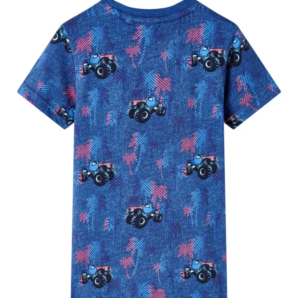 Kindershirt 104 gemêleerd donkerblauw