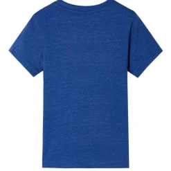Kindershirt 128 gemêleerd donkerblauw