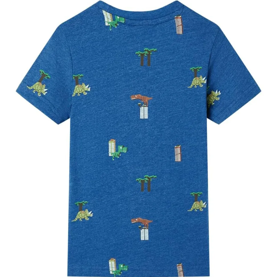 Kindershirt 104 gemêleerd donkerblauw