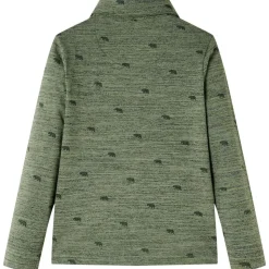 Kindershirt 104 gemêleerd kakikleurig