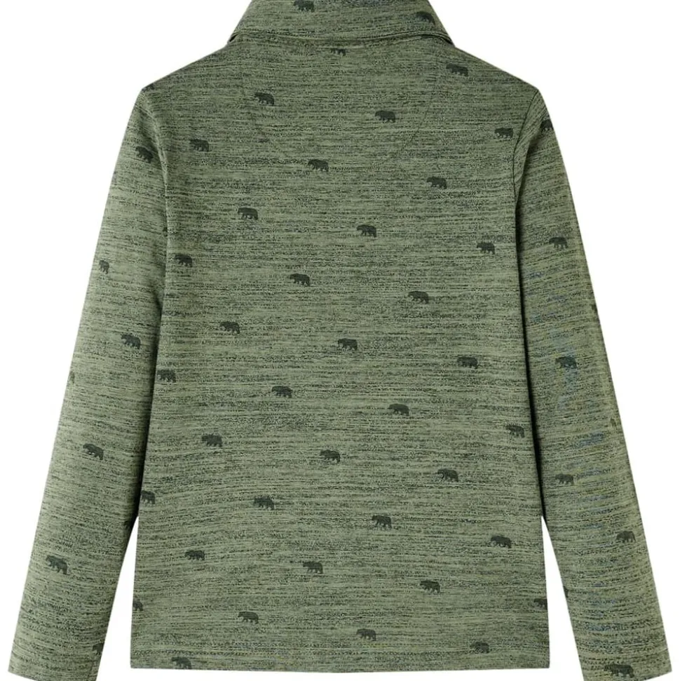 Kindershirt 104 gemêleerd kakikleurig