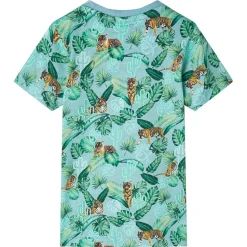 Kindershirt 128 gemêleerd lichtgroen