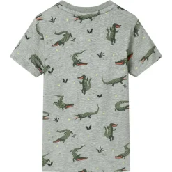Kindershirt 104 gemêleerd lichtkaki
