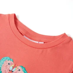Kindershirt 104 koraalkleurig