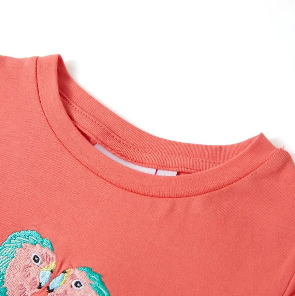 Kindershirt 104 koraalkleurig