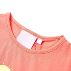 Kindershirt 92 koraalkleurig