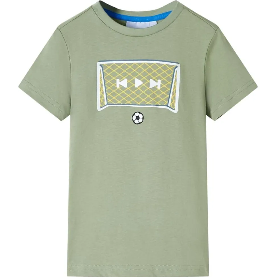 Kindershirt 116 lichtkakikleurig