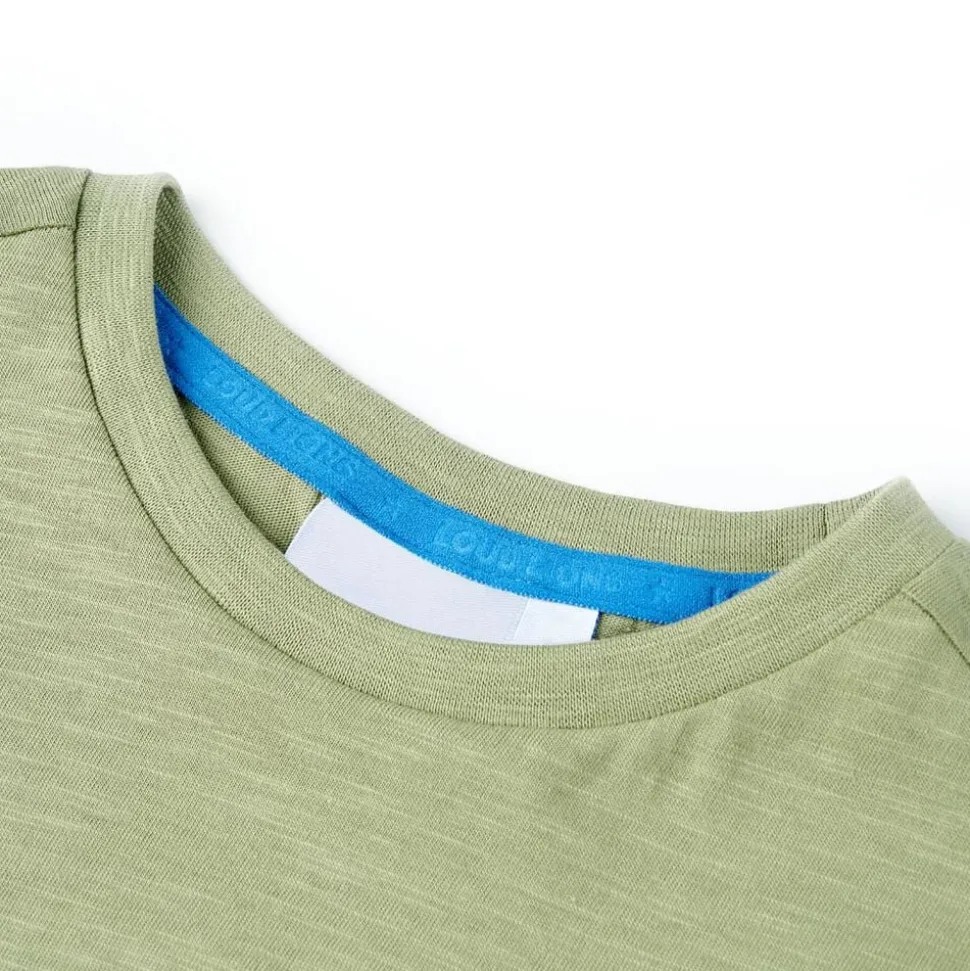 Kindershirt 116 lichtkakikleurig