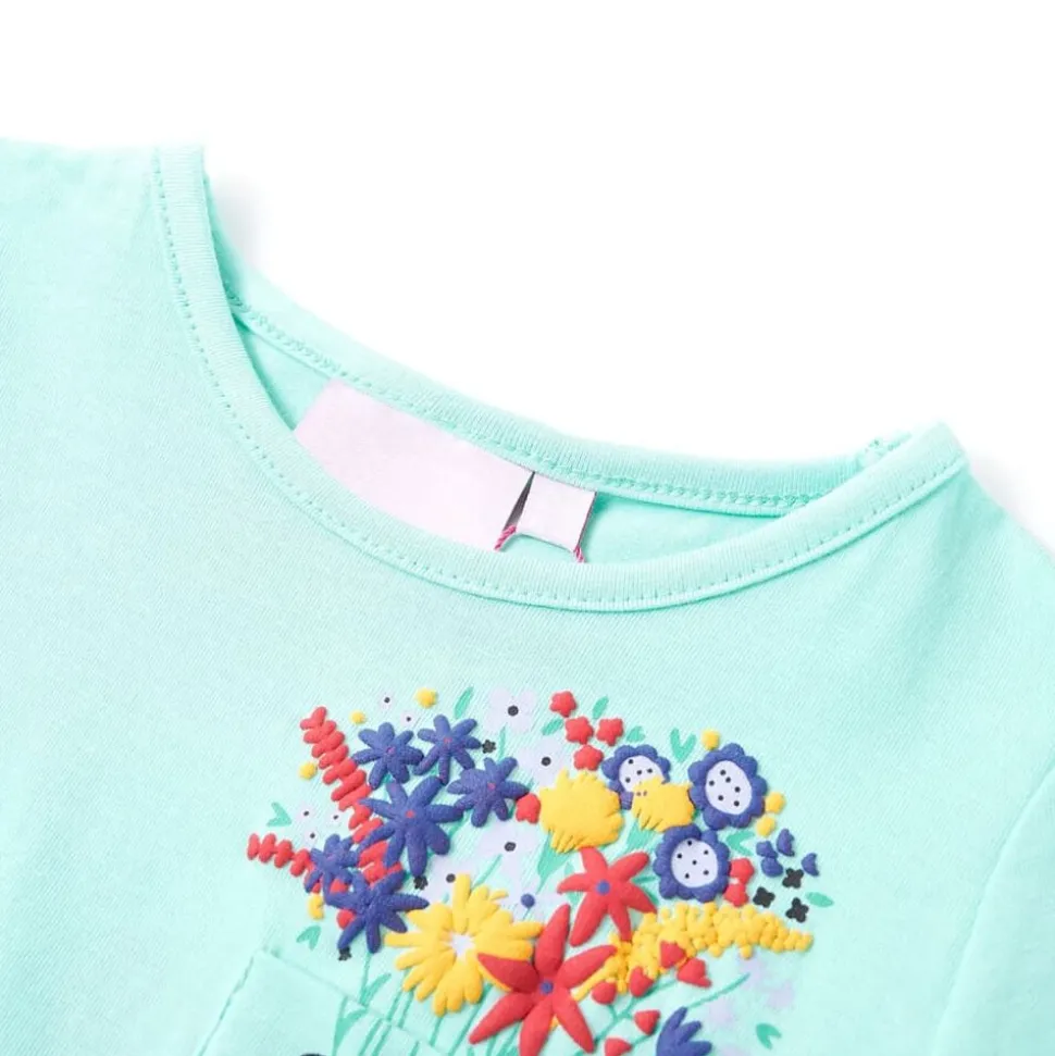 Kindershirt 128 lichtmint