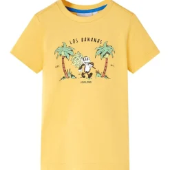 Kindershirt 92 lichtokerkleurig