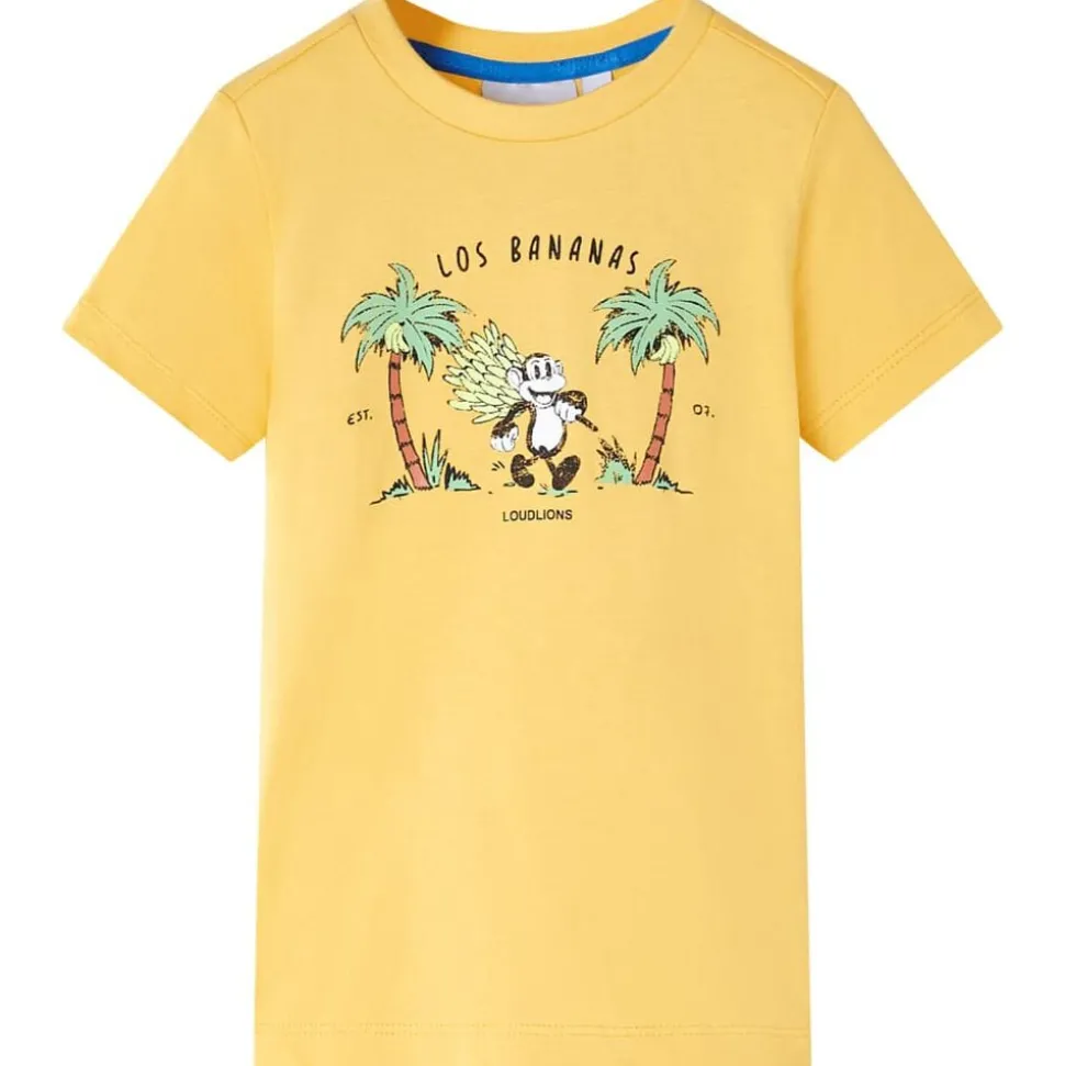Kindershirt 92 lichtokerkleurig