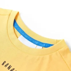 Kindershirt 92 lichtokerkleurig