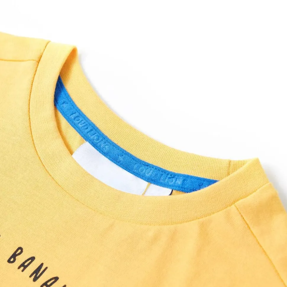 Kindershirt 92 lichtokerkleurig