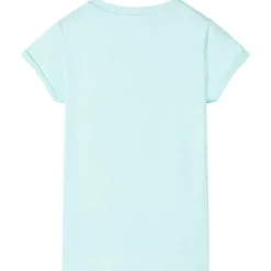 Kindershirt 128 lichtzeeblauw