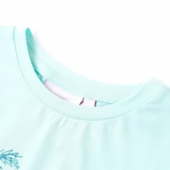 Kindershirt 128 lichtzeeblauw