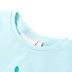 Kindershirt 116 lichtzeeblauw
