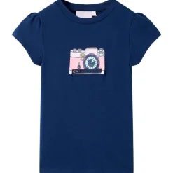 Kindershirt 116 marineblauw