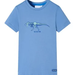 Kindershirt 104 middelblauw
