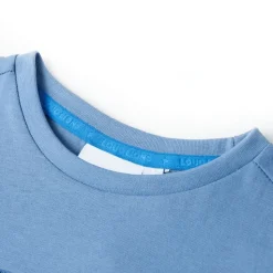 Kindershirt 104 middelblauw