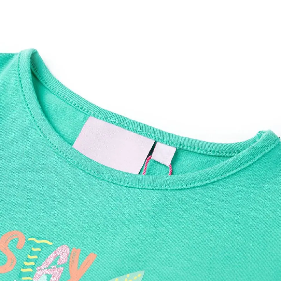 Kindershirt 116 mintkleurig