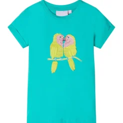 Kindershirt 116 mintkleurig
